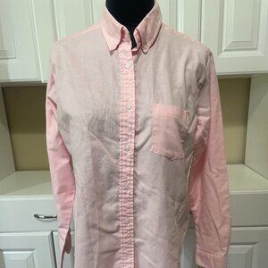 Shirtstop Size 16 Career Shirt Cotton Blend Pink Woman Button Down
